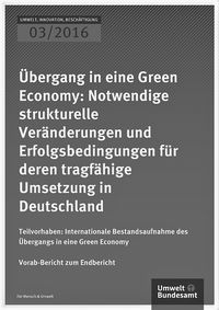 Cover of „Übergang in eine Green Economy”, part 1