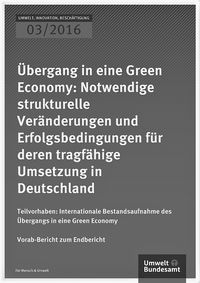 Cover of &bdquo;&Uuml;bergang in eine Green Economy&rdquo;, part 1