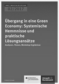 Cover of &bdquo;&Uuml;bergang in eine Green Economy&rdquo;, Teil 2